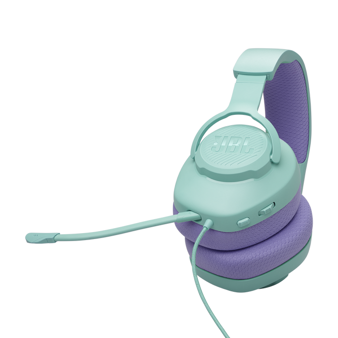 JBL Quantum 100M2 - Cyan - Wired over-ear gaming headset with detachable mic and mute option - Detailshot 5 image number null